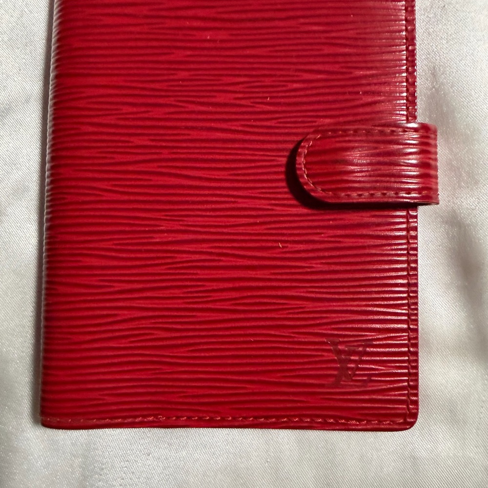 Louis Vuitton Red Textured Epi Leather Notebook Cover